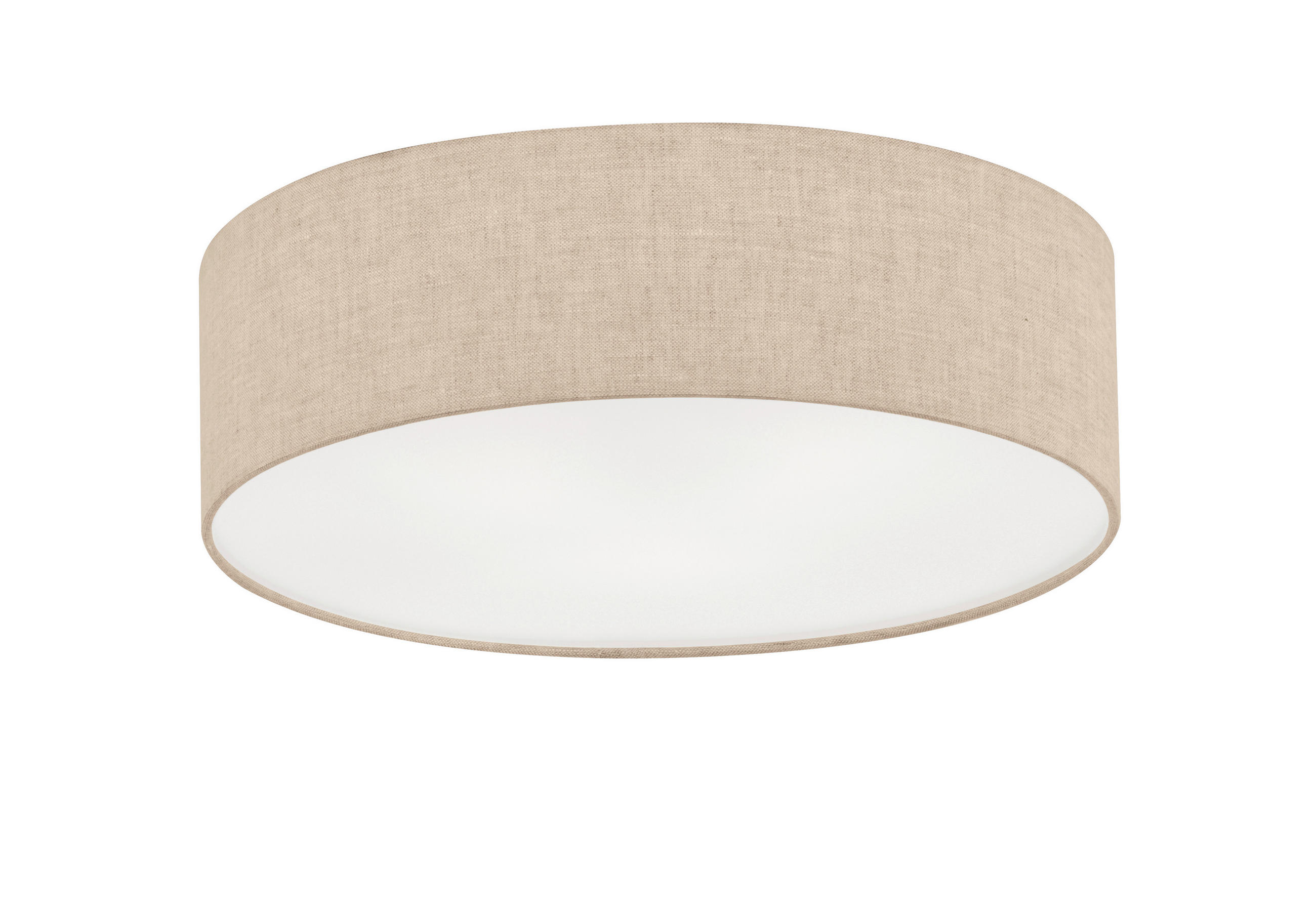 DECKENLEUCHTE THOR 60/15 cm   - Sandfarben, Design, Textil (60/15cm) - Fischer & Honsel