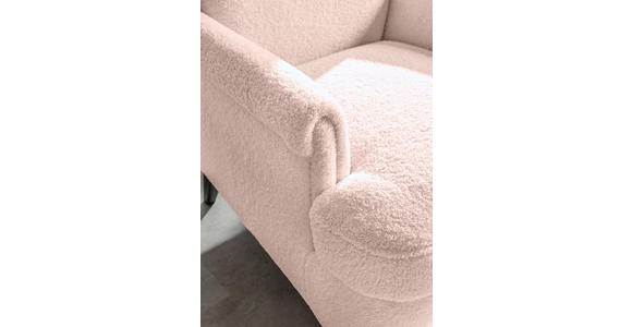 OHRENSESSEL Flachgewebe Rosa  - Dunkelbraun/Rosa, Design, Holz/Textil (72/104/85cm) - Carryhome