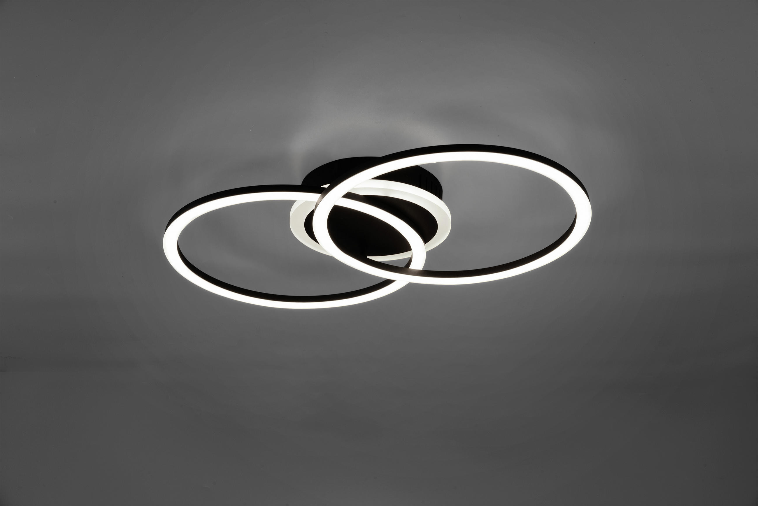 LED-DECKENLEUCHTE 50/30/7,5 cm   - Schwarz/Weiß, Design, Kunststoff/Metall (50/30/7,5cm)