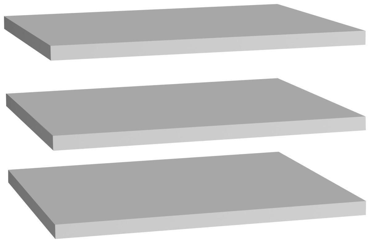 EINLEGEBODEN 47,8/42/2,2 cm   - Grau, Design, Holzwerkstoff (47,8/42/2,2cm) - Carryhome