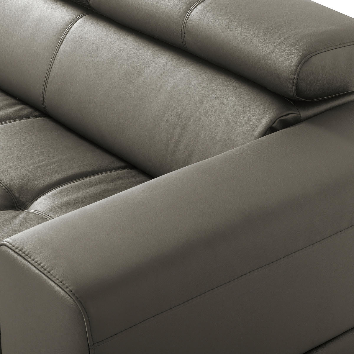 ECKSOFA  in Lederlook Echtleder Schlammfarben  - Schlammfarben/Schwarz, Design, Leder/Textil (173/247cm) - Livetastic