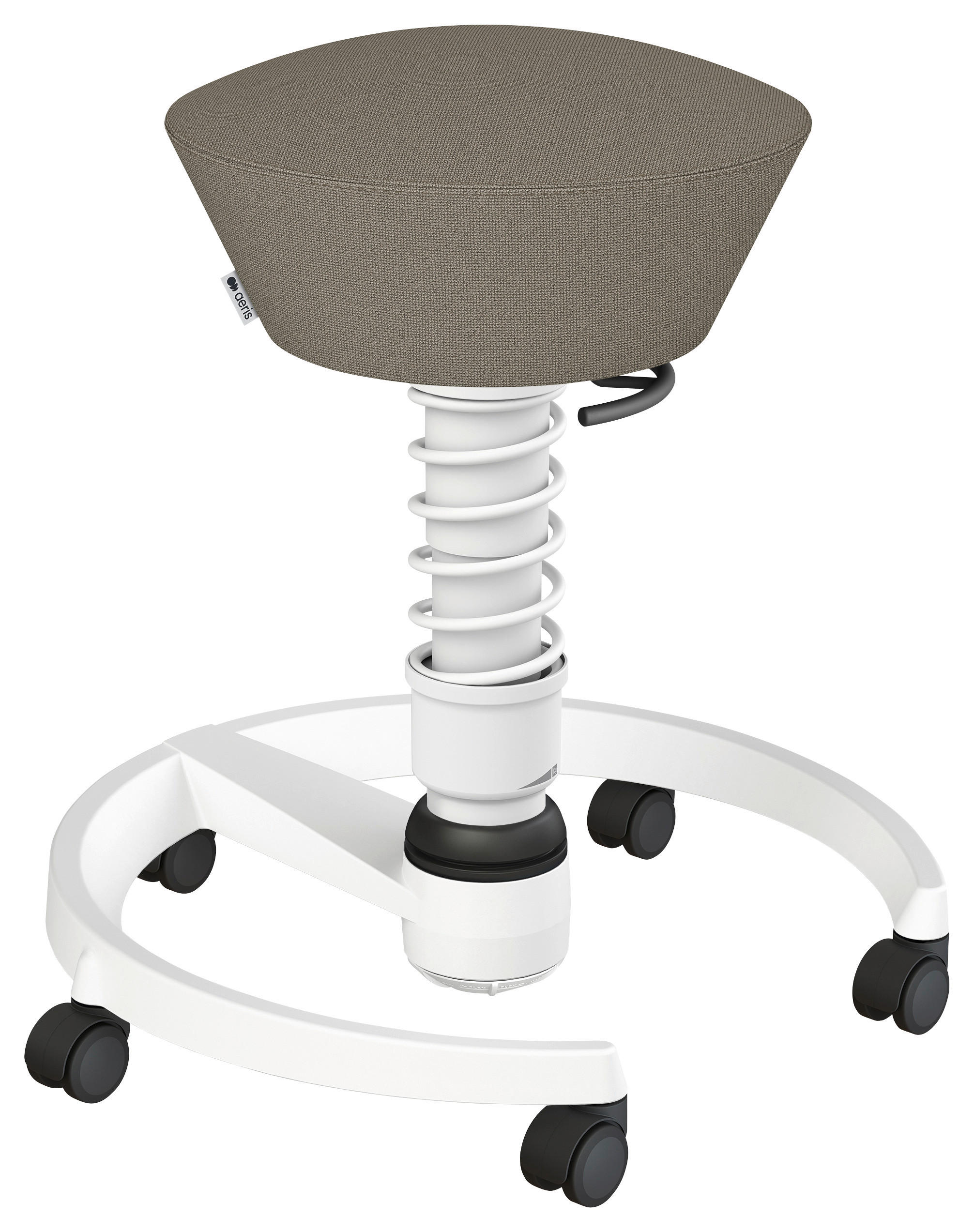 BÜROHOCKER 55/45,66/55 cm  - Beige/Weiß, Basics, Textil/Metall (55/45,66/55cm) - Aeris