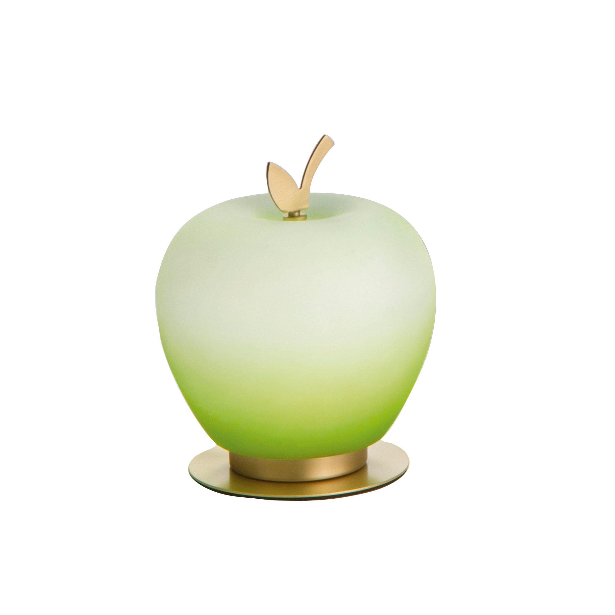 LED-TISCHLEUCHTE 14/17 cm   - Messingfarben/Grün, Design, Glas/Metall (14/17cm) - Fabas Luce