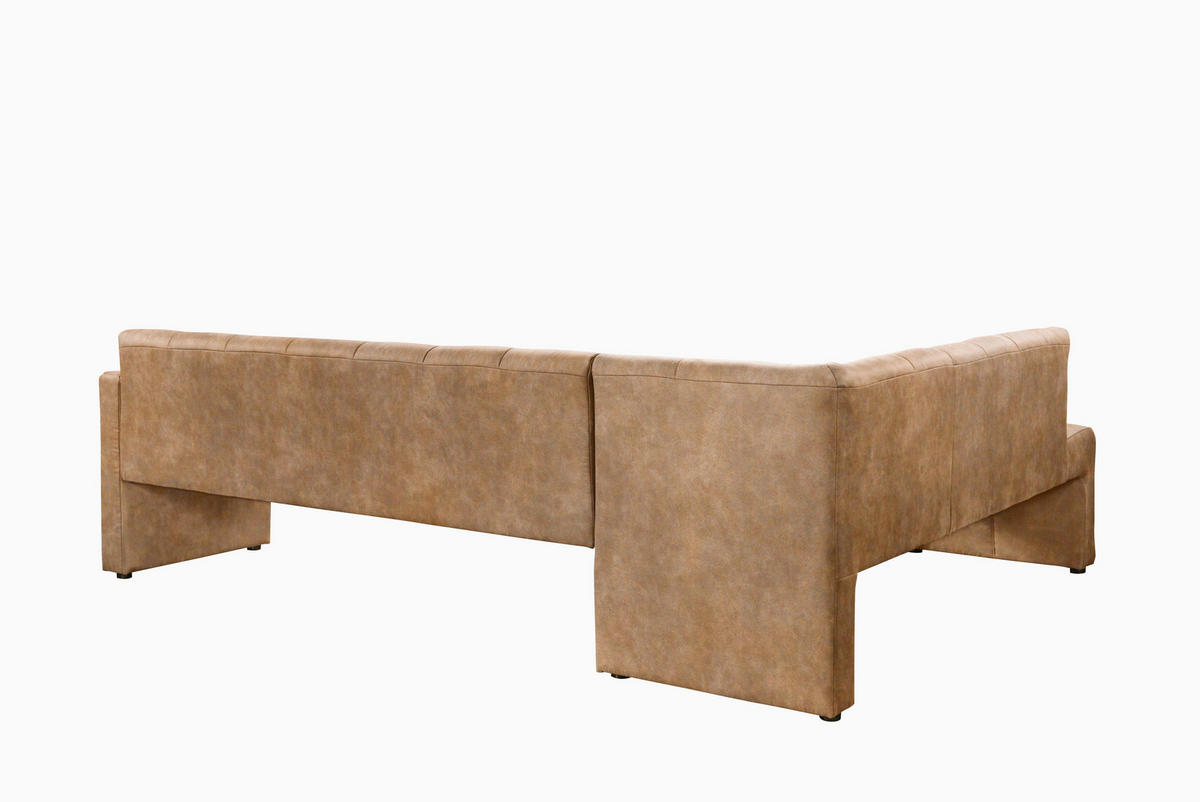 KLUPA KUTNA  konjak  drvo, tekstil, drvni materijal      - konjak/crna, Moderno, drvni materijal/drvo (265/197cm) - Livetastic