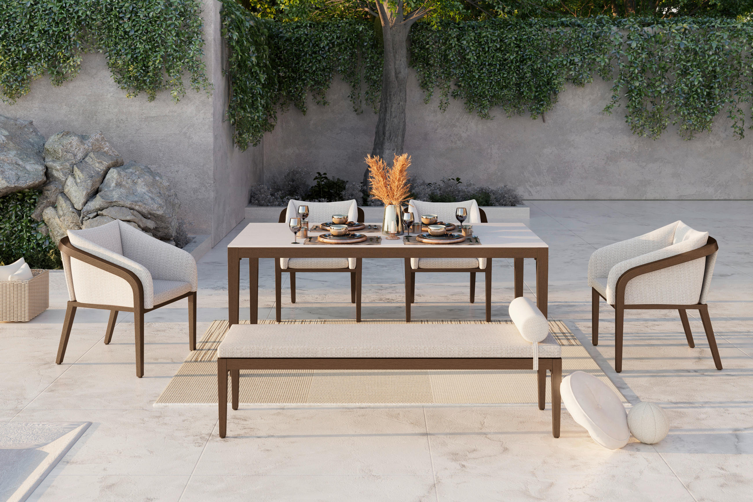 Set Masă Și Scaune Grădină