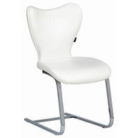 SCHWINGSTUHL  in Echtleder  - Chromfarben/Weiß, Design, Leder/Metall (48/91/64cm) - Joop!