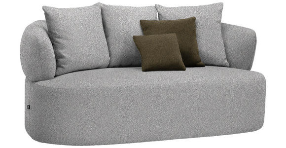 2-SITZER-SOFA in Bouclé Taupe  - Taupe/Schwarz, MODERN, Kunststoff/Textil (177/86/105cm) - Hom`in