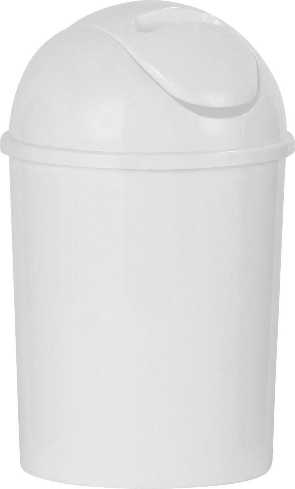 ABFALLEIMER 5 l  Kunststoff  - Weiß, Basics, Kunststoff (19/31/19cm) - Sadena