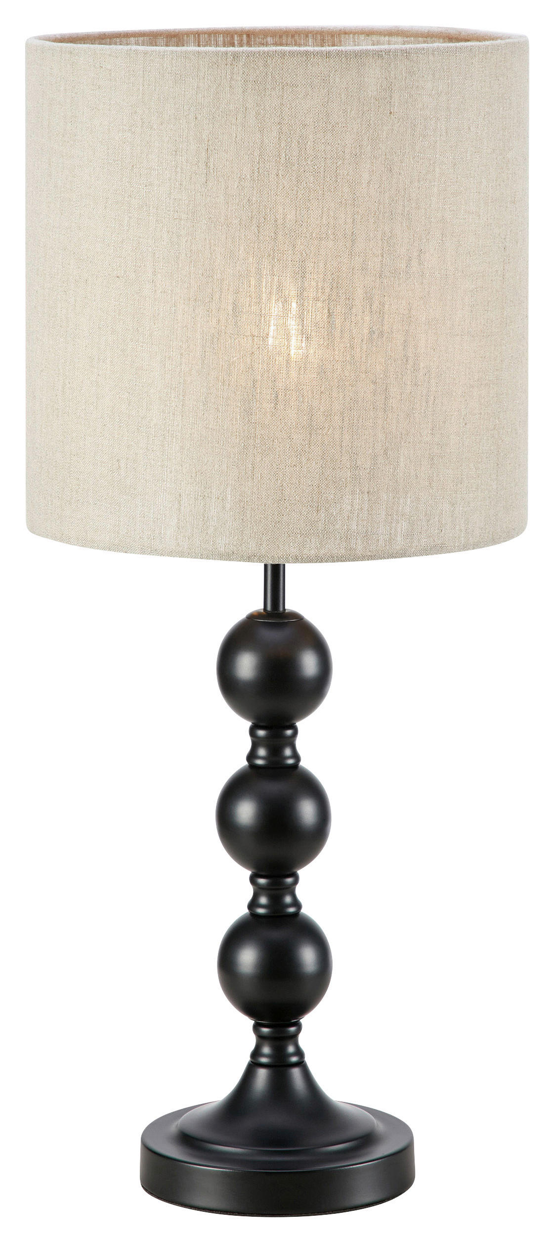 TISCHLEUCHTE OCTO 25/57 cm   - Sandfarben/Schwarz, Basics, Textil/Metall (25/57cm) - Markslöjd