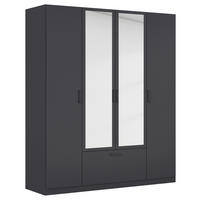 KLEIDERSCHRANK in Grau  - Grau, Basics, Holzwerkstoff/Metall (181/210/54cm) - Boxxx