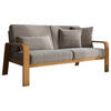 2,5-SITZER in Mikrofaser Cappuccino  - Eichefarben/Cappuccino, Konventionell, Holz/Textil (170/91/93cm) - Livetastic