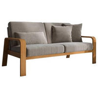 2,5-SITZER Mikrofaser Cappuccino  - Eichefarben/Cappuccino, KONVENTIONELL, Holz/Textil (170/91/93cm) - Cantus