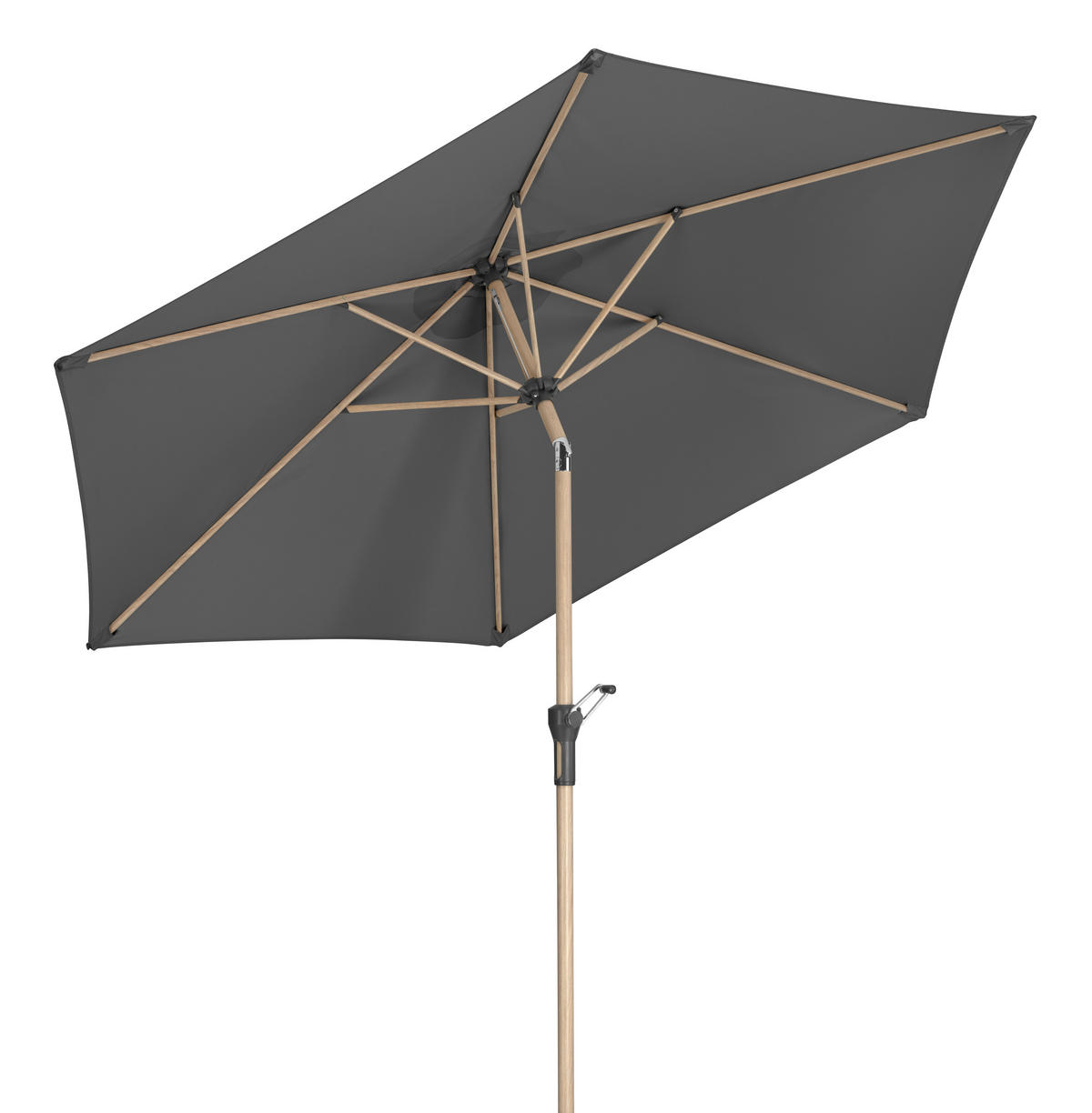 SONNENSCHIRM   - Eichefarben/Anthrazit, Basics, Textil/Metall (270/236/270cm) - Schneider