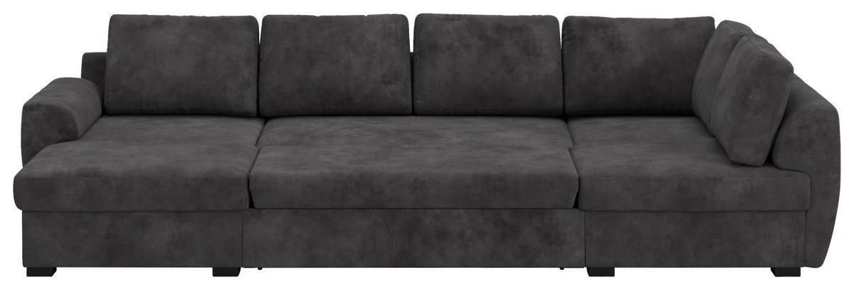 SJEDEĆA GARNITURA tekstil  crna   - crna, Trend, tekstil/plastika (154/327/86cm) - MID.YOU