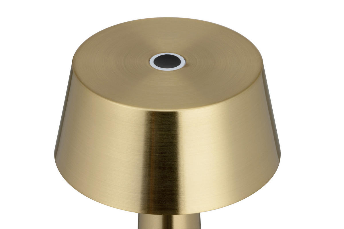 AKKU-TISCHLEUCHTE Aniara 11/22,1 cm  - Goldfarben, Basics, Metall (11/22,1cm) - Novel