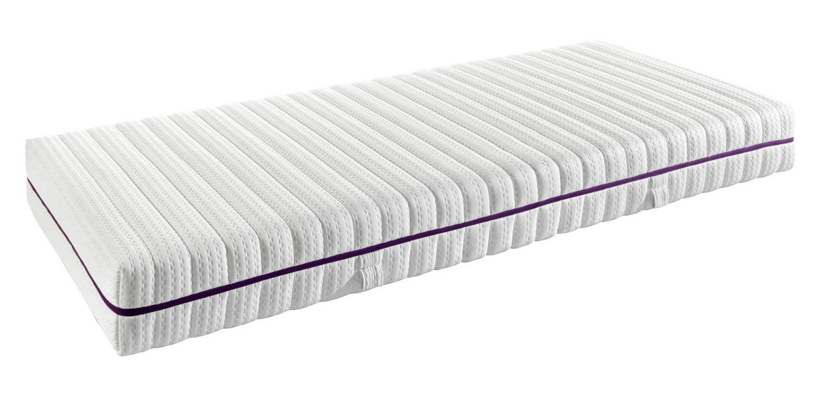 KALTSCHAUMMATRATZE 140/200 cm H2 = mittel  - Weiss, Basics, Textil (140/200cm) - Robusta