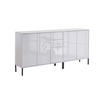 SIDEBOARD Mailand Set 10 + MF  in 184,5/86/33 cm  - Weiß Hochglanz/Anthrazit, MODERN, Holzwerkstoff/Metall (184,5/86/33cm) - MID.YOU