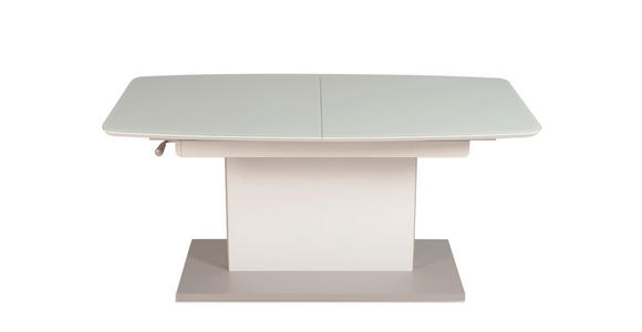 COUCHTISCH in Metall, Glas, Holzwerkstoff 120-160/70/55-74 cm  - Weiß, Design, Glas/Holzwerkstoff (120-160/70/55-74cm) - Novel