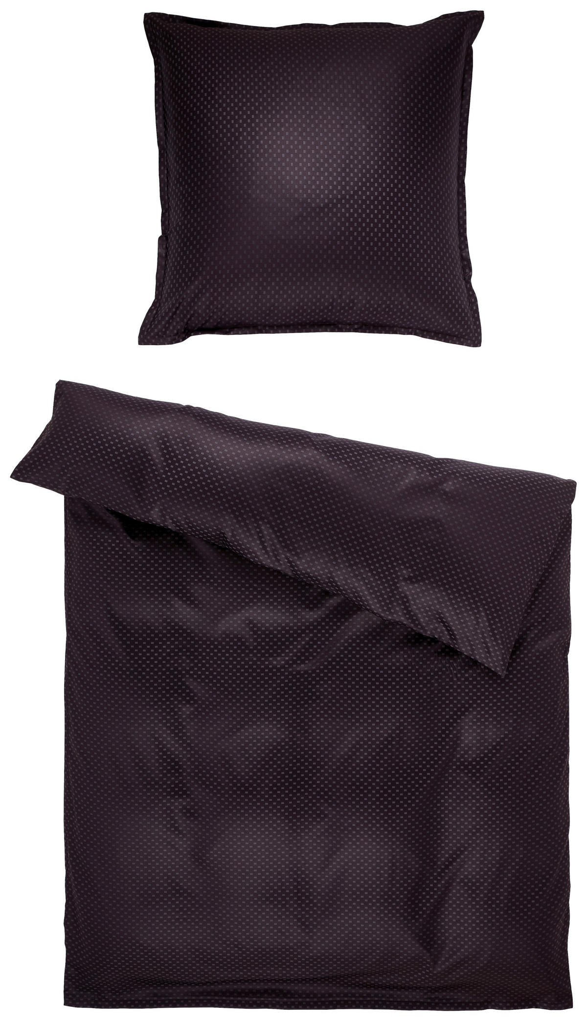 POSTELJNINA Livorno 200/200 cm damast črna  - črna, Konvencionalno, tekstil (200/200cm) - Curt Bauer