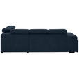 ECKSOFA  in Webstoff Dunkelblau  - Schwarz/Dunkelblau, KONVENTIONELL, Holz/Textil (283/244cm) - Carryhome