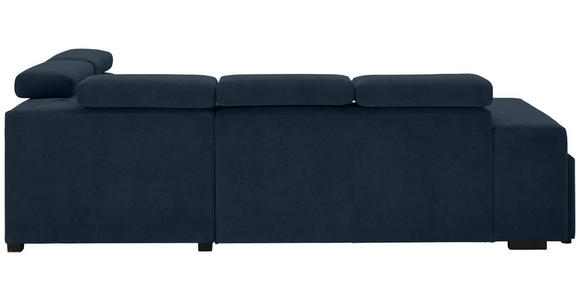 ECKSOFA  in Webstoff Dunkelblau  - Schwarz/Dunkelblau, KONVENTIONELL, Holz/Textil (283/244cm) - Carryhome