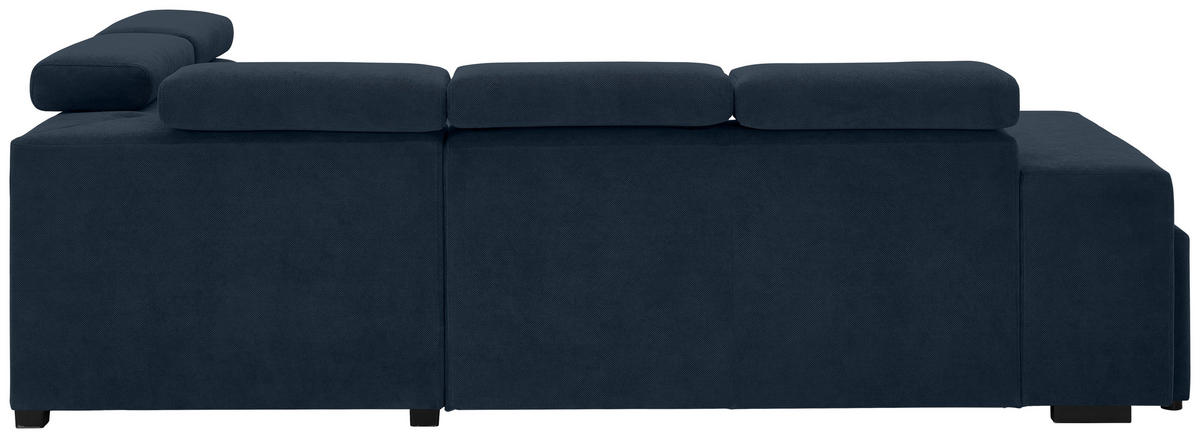 ECKSOFA Dunkelblau Webstoff  - Schwarz/Dunkelblau, KONVENTIONELL, Holz/Textil (283/244cm) - Carryhome