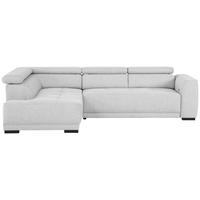 ECKSOFA Ottomane links, Eckteil  Silberfarben Struktur  - Silberfarben/Schwarz, Design, Kunststoff/Textil (205/284cm) - Xora