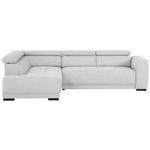 ECKSOFA  in Struktur Silberfarben  205/284 cm  - Silberfarben/Schwarz, Design, Kunststoff/Textil (205/284cm) - Xora