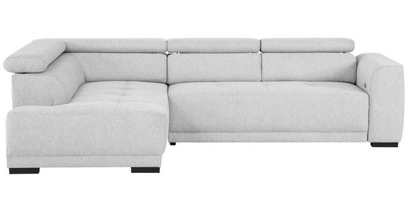 ECKSOFA  in Struktur Silberfarben  205/284 cm  - Silberfarben/Schwarz, Design, Kunststoff/Textil (205/284cm) - Xora