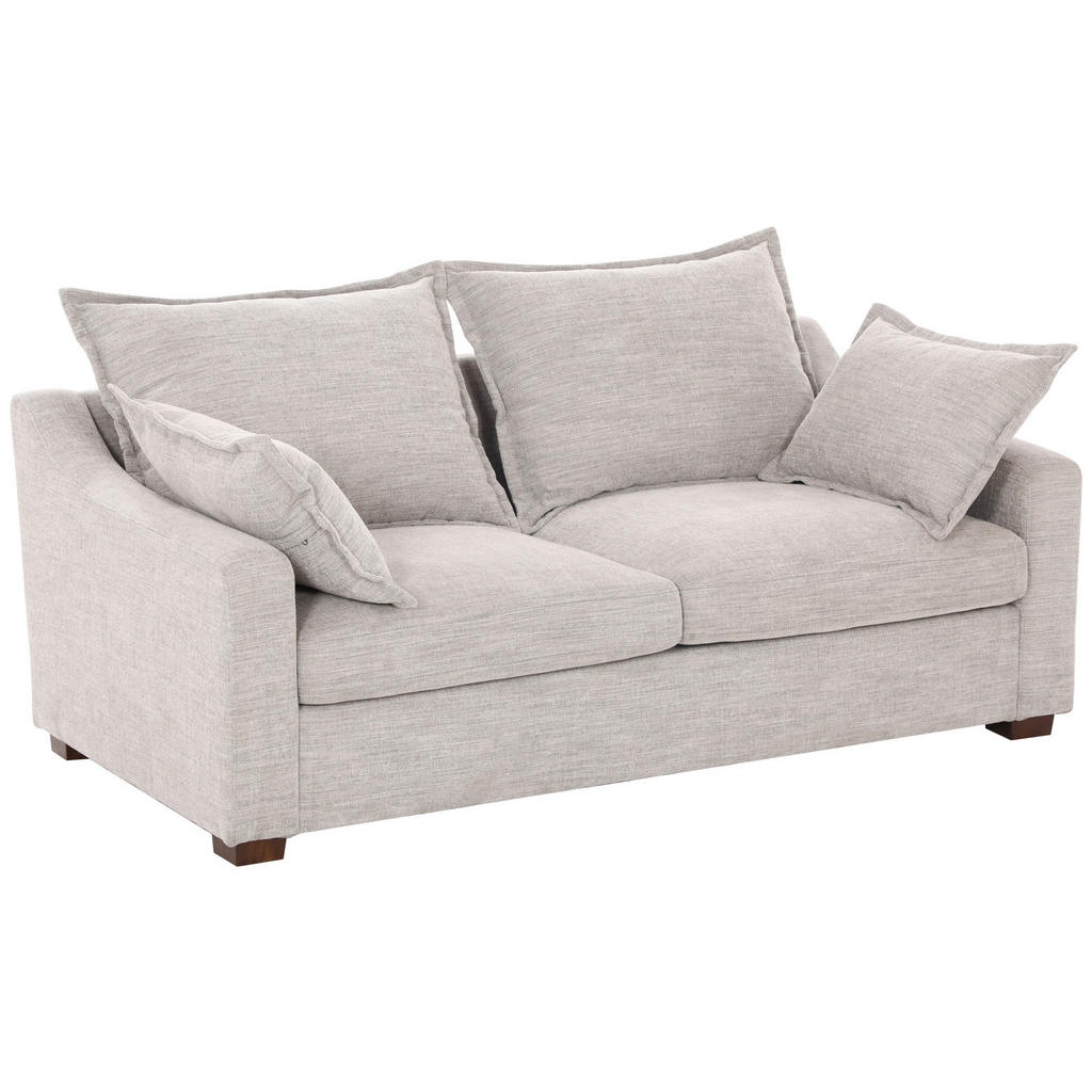 Thumbnail - Mid.you 2-Sitzer-Sofa, Greige, Textil, Kautschukholz, Füllung: Polyester, 180x93x97 cm, Wohnzimmer, Sofas & Couches, Sof...