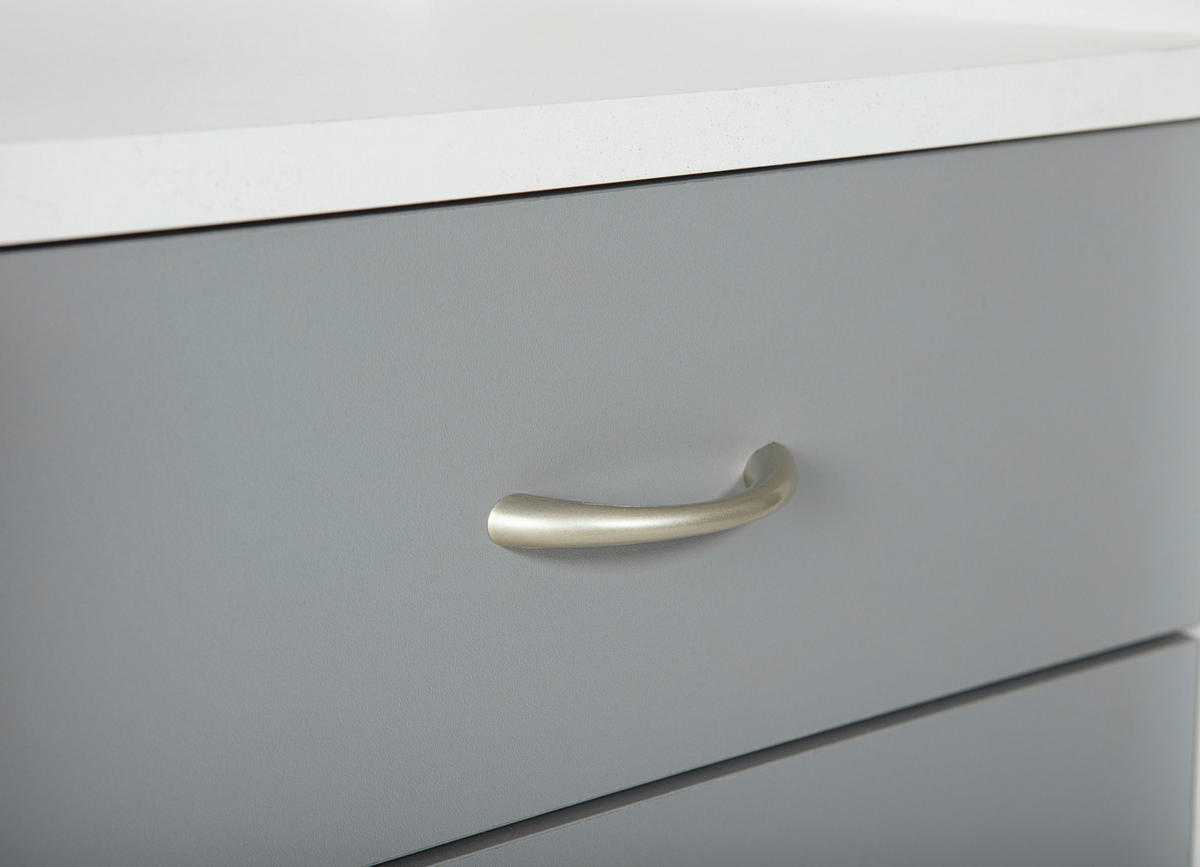 KONTAJNER NA KOLIESKACH, 40/65/36 cm - sivá/biela, Konventionell, kompozitné drevo/plast (40/65/36cm) - MID.YOU