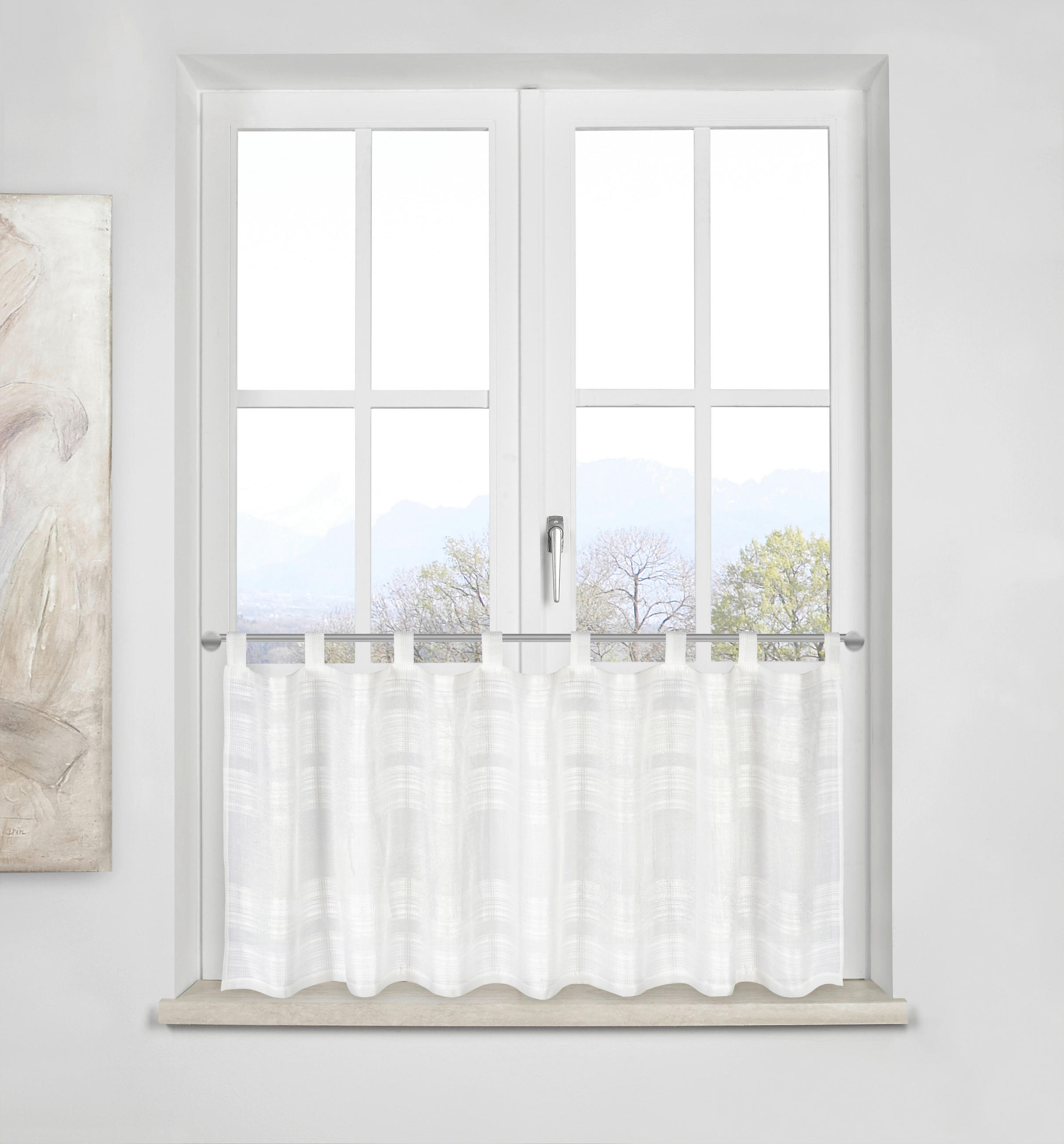 KURZGARDINE   150/45 cm   - Weiß, Design, Textil (150/45cm) - Esposa