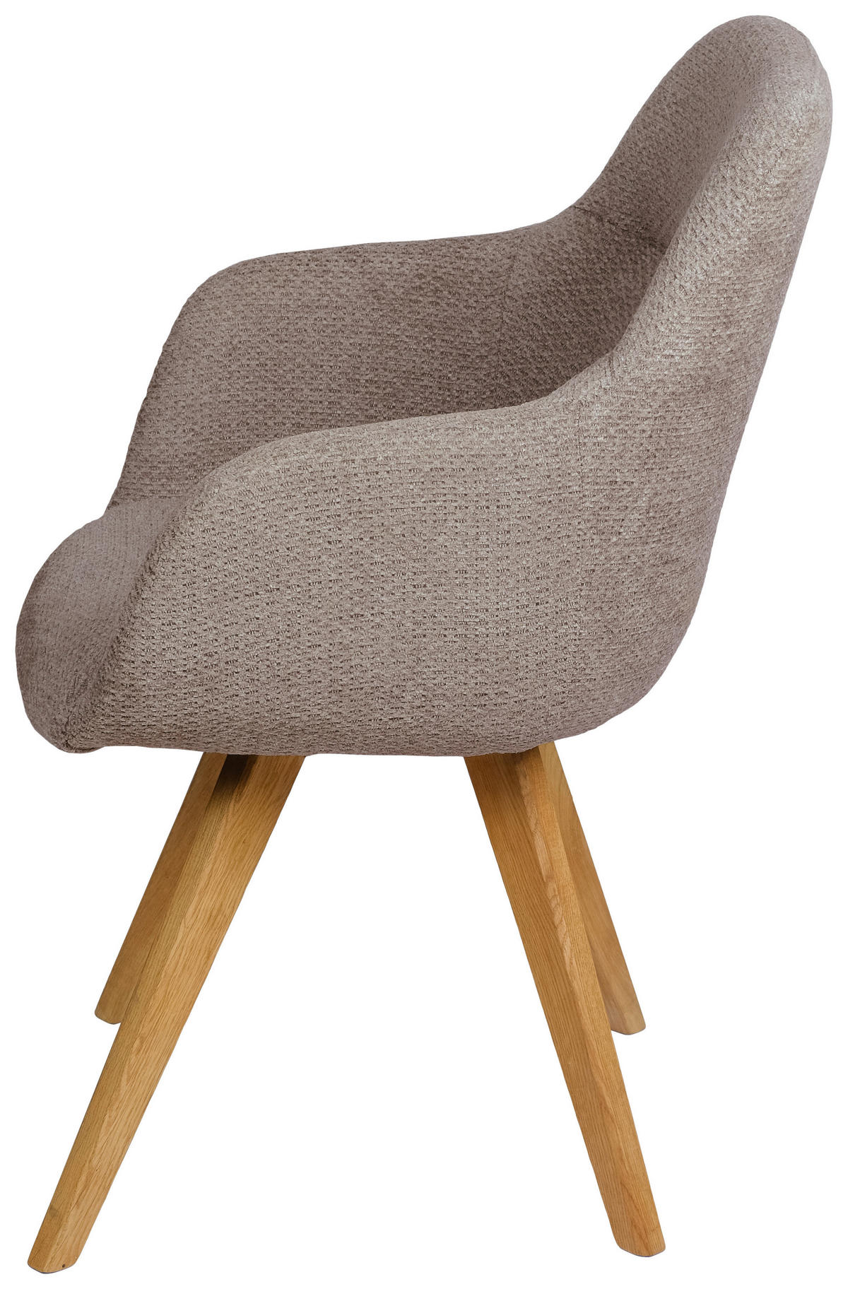ARMLEHNSTUHL  in Chenille  - Taupe, Design, Holz/Textil (57/85,5/65cm) - Voleo