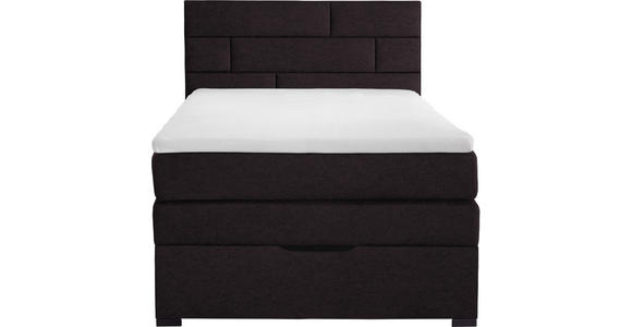 BOXSPRINGBETT 120/200 cm  in Dunkelbraun  - Wengefarben/Dunkelbraun, KONVENTIONELL, Textil (120/200cm) - Carryhome