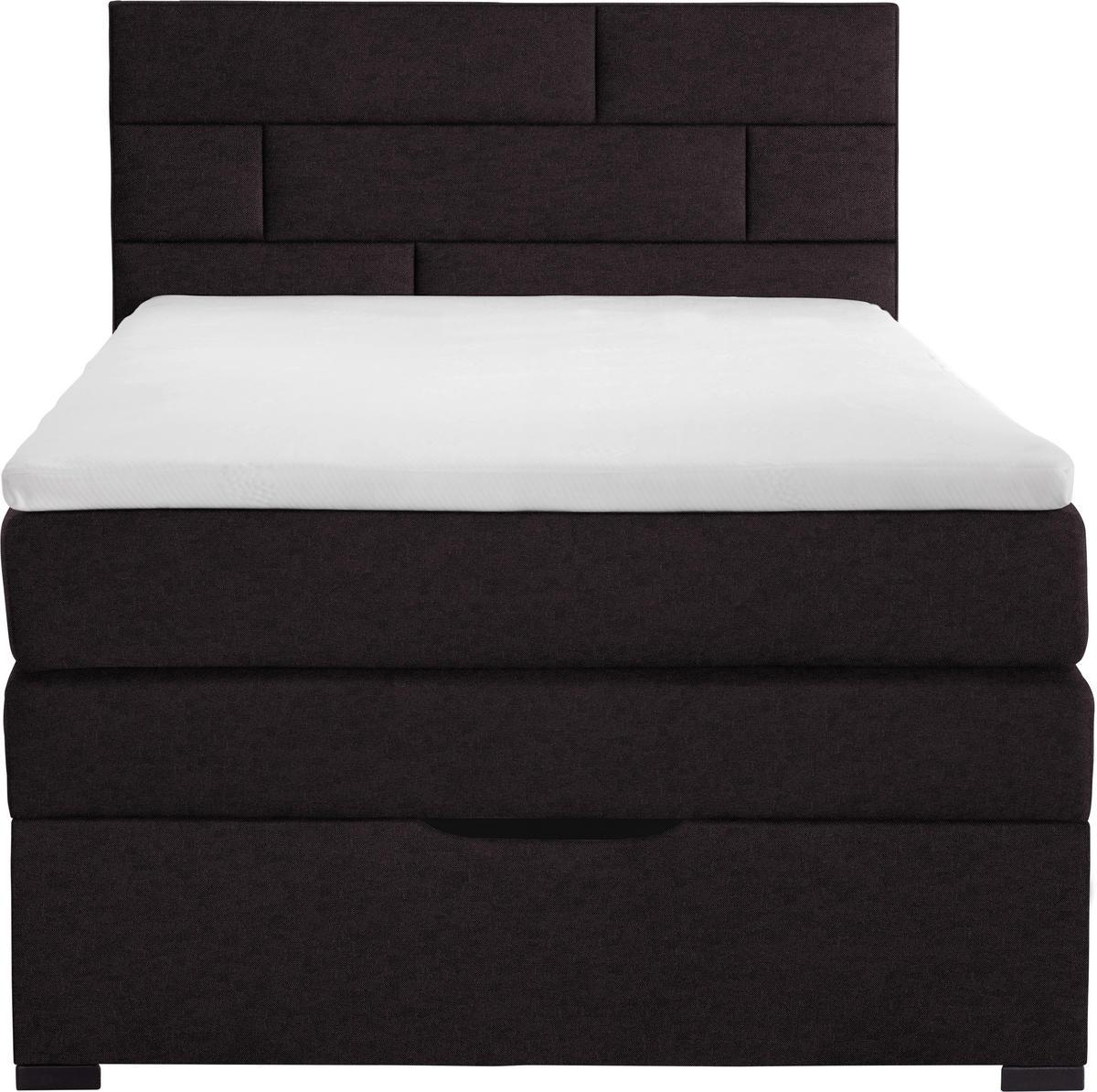 BOXSPRINGBETT 120/200 cm  in Dunkelbraun  - Wengefarben/Dunkelbraun, Konventionell, Textil (120/200cm) - Carryhome