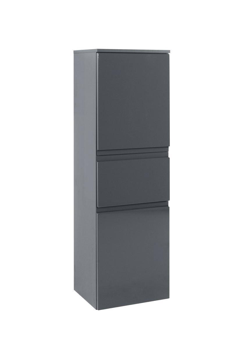 Midischrank in Grau 40/130/35 cm  - Graphitfarben, Design, Holzwerkstoff (40/130/35cm) - Held
