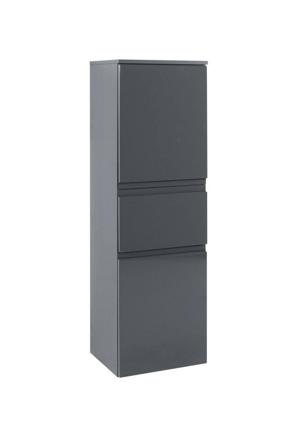 Midischrank in Grau 40/130/35 cm  - Graphitfarben, Design, Holzwerkstoff (40/130/35cm) - Held
