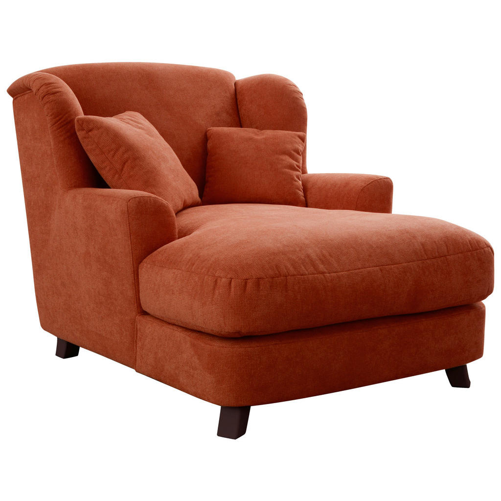 Sit & More XXL KŘESLO, textil, kompozitní dřevo, terracotta