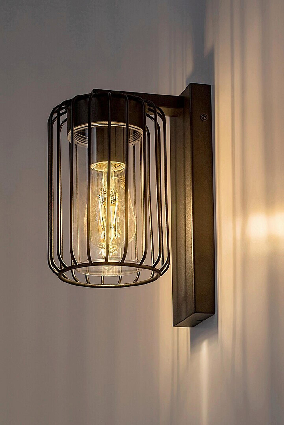 ZIDNA SVJETILJKA VANJSKA Tarpa  - prozirno/crna, Basics, metal/plastika (13.5/27cm)