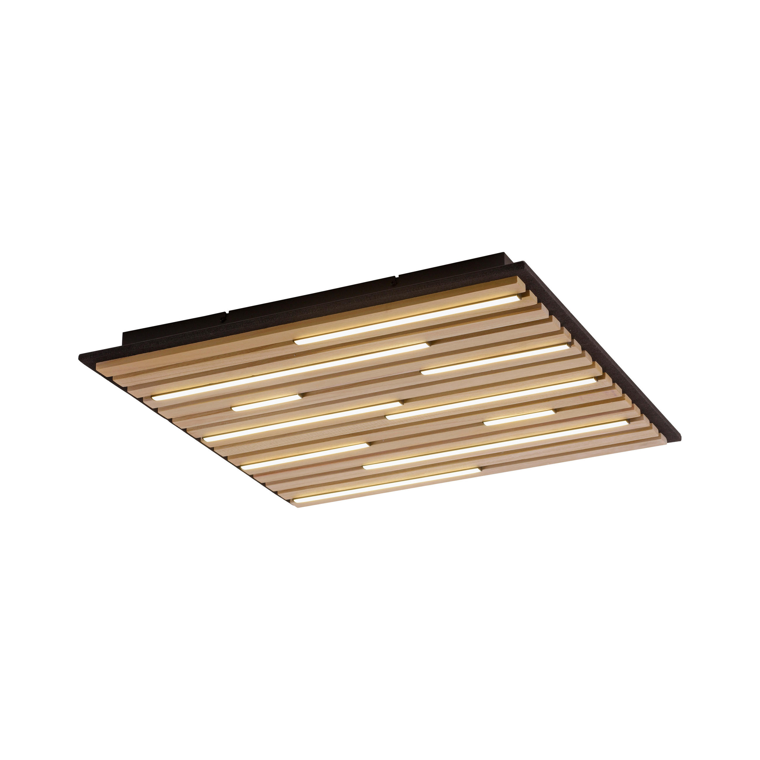 LED-DECKENLEUCHTE  Smart 62/62/6 cm   - Eichefarben, Natur, Holz/Metall (62/62/6cm) - Paul Neuhaus