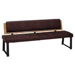 SITZBANK 160/85/60 cm  in Braun  - Schwarz/Braun, Design, Holz/Textil (160/85/60cm) - Venda