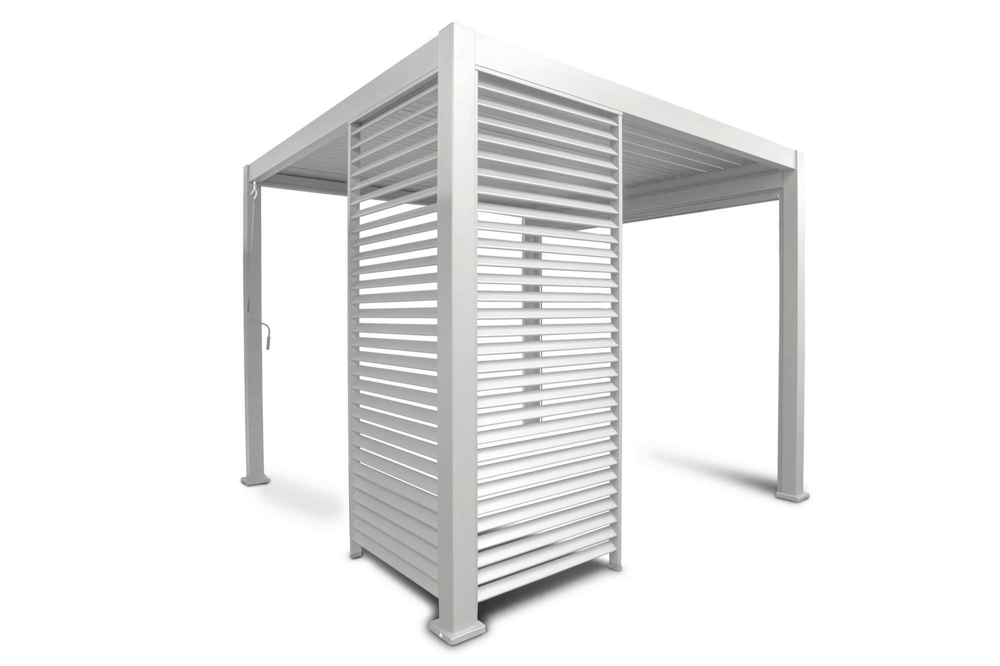 BOČNÍ ZÁSTĚNA DO PERGOLY velikost: 123,5/240/10 cm - bílá, Moderní, kov (123,5/240/10cm) - Gardenson