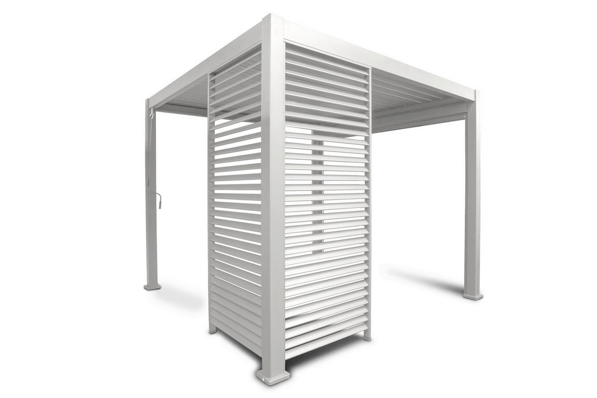 BOČNÍ ZÁSTĚNA DO PERGOLY velikost: 123,5/240/10 cm - bílá, Moderní, kov (123,5/240/10cm) - Gardenson