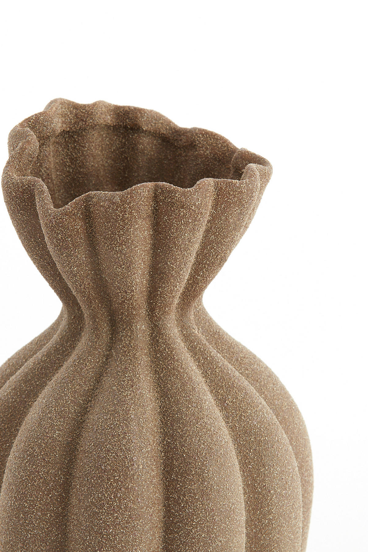 DEKOVASE  - Braun, Basics, Keramik (19/19/35,5cm) - Light & Living