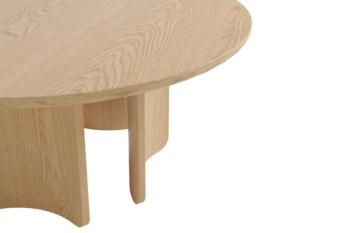 COUCHTISCH 80/80/41 cm Holzwerkstoff einfacher Aufbau, 2 in 1 Gestell  - Eiche Bianco, Modern, Holzwerkstoff (80/80/41cm) - Schöner Wohnen