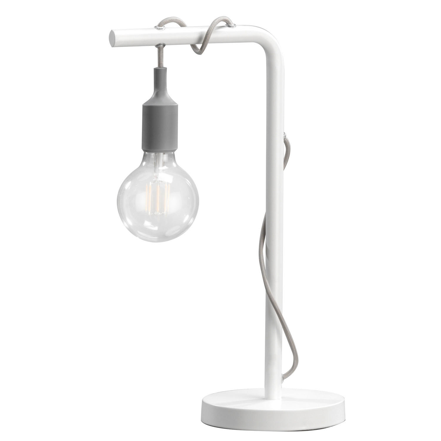 TISCHLEUCHTE 30/15/48 cm   - Perlmutt/Schwarz, Basics, Kunststoff/Metall (30/15/48cm)