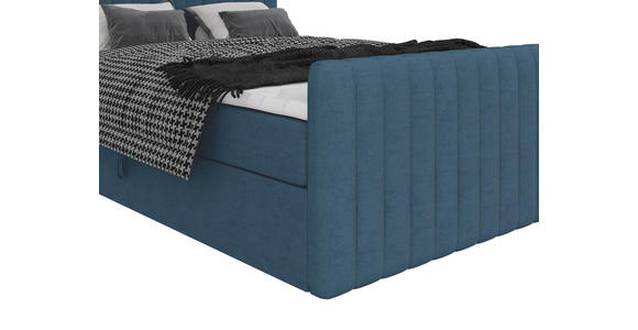 BOXBETT 140/200 cm  in Blau  - Blau/Schwarz, Basics, Kunststoff/Textil (140/200cm) - Carryhome