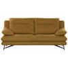 3-SITZER-SOFA in Leder Senfgelb  - Senfgelb, Design, Leder/Metall (215/90/109cm)