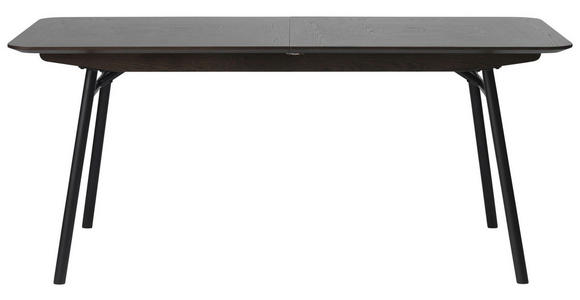 ESSTISCH Schwarz, Dunkelbraun rechteckig ausziehbar - Dunkelbraun/Schwarz, Trend, Holzwerkstoff/Metall (180-230/90/75cm) - Carryhome