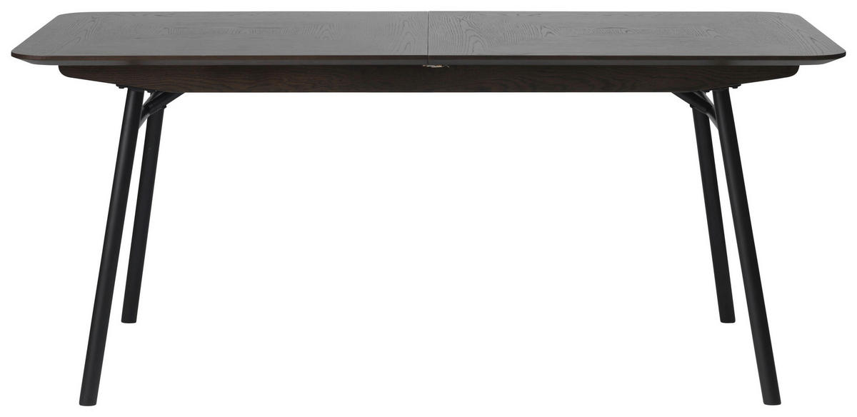 ESSTISCH Schwarz, Dunkelbraun rechteckig  ausziehbar  - Dunkelbraun/Schwarz, Trend, Holzwerkstoff/Metall (180-230/90/75cm) - Carryhome